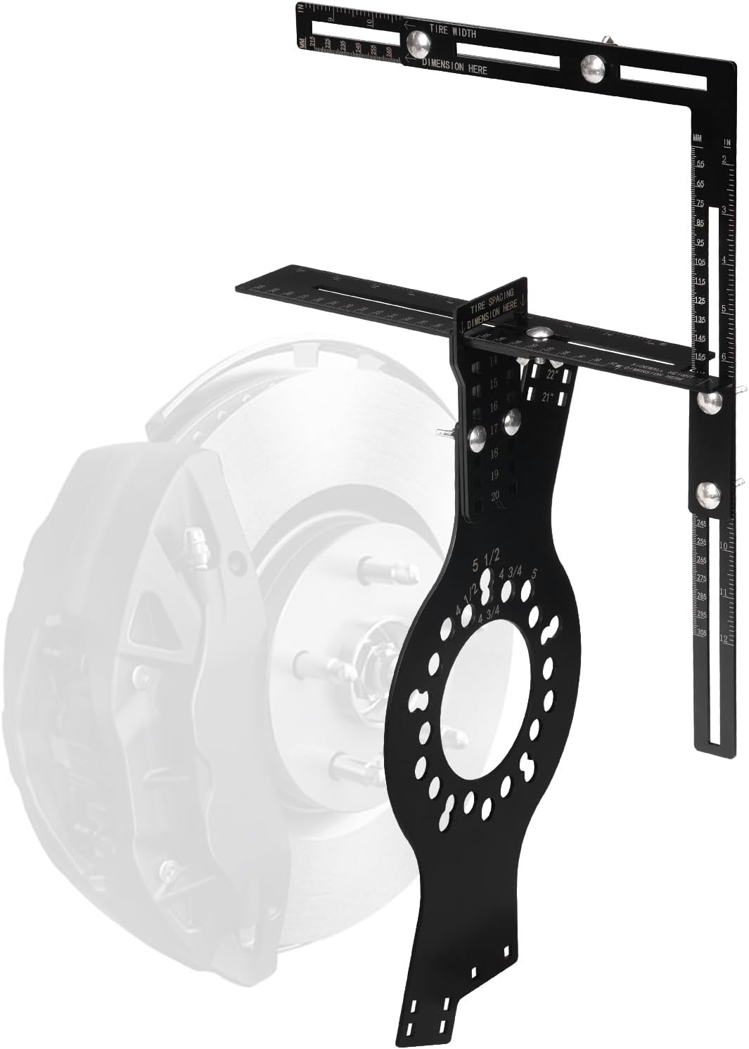 Atesilor Wheel Fitment Tool in use