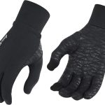 Eddie Bauer Running Gloves Grid Fleece Black-0