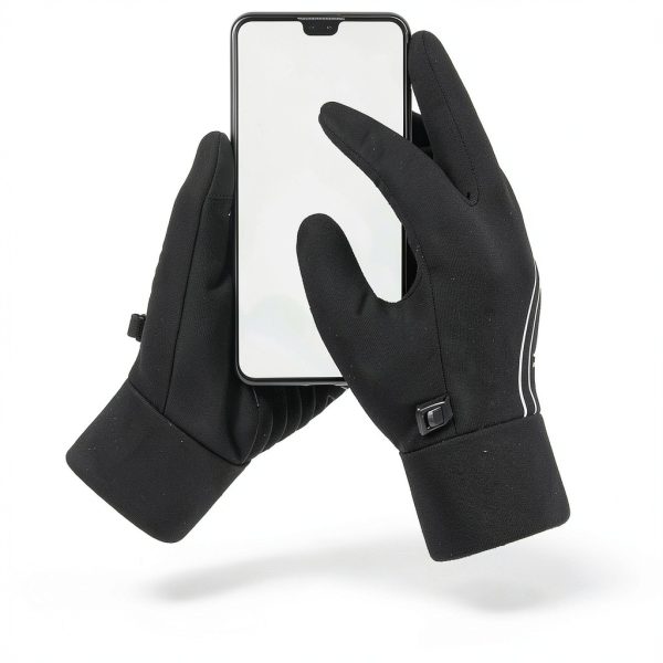 Achiou Running Gloves Black Thermal Polyester-1