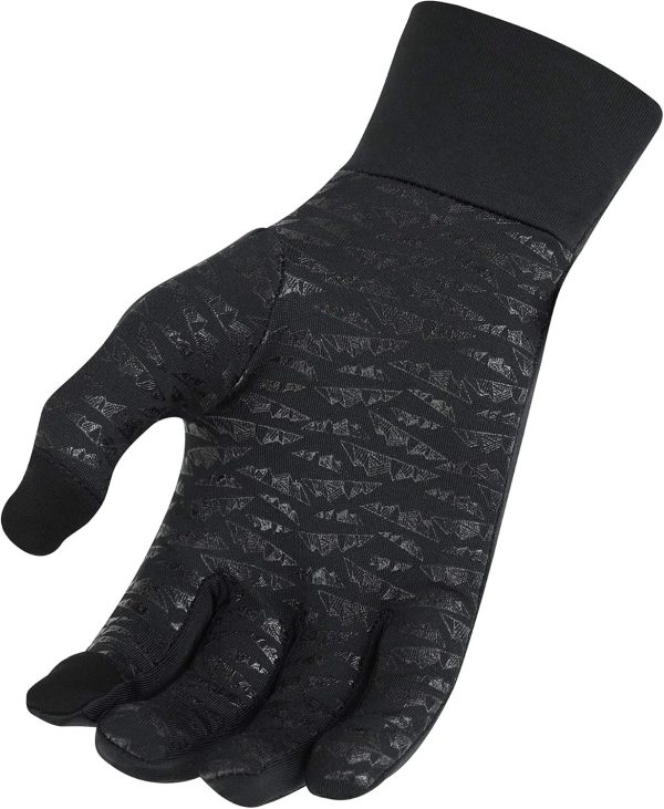 Eddie Bauer Running Gloves Grid Fleece Black-2