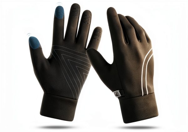 Achiou Running Gloves Black Thermal Polyester-0