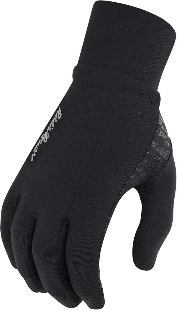Eddie Bauer Running Gloves Grid Fleece Black-1