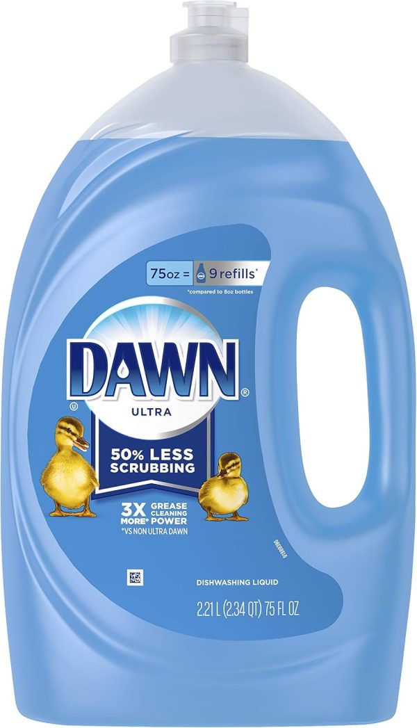 Dawn Ultra Dishwashing Liquid Dish Soap, Original Scent, Blue, 75 Fl Oz (Pack of 1)-0