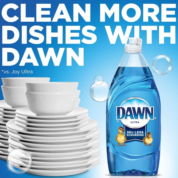 Dawn Ultra Dishwashing Liquid Dish Soap, Original Scent, Blue, 75 Fl Oz (Pack of 1)-4