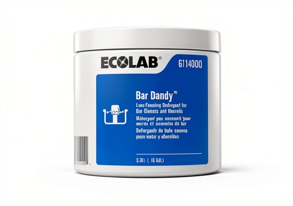 Ecolab Bar Dandy Low-Foaming Detergent for Bar Glasses Model 6114050-1