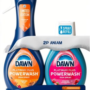 Dawn Powerwash Spray Soap Pumpkin Spice & Frosted Cranberry 2x16 oz-0