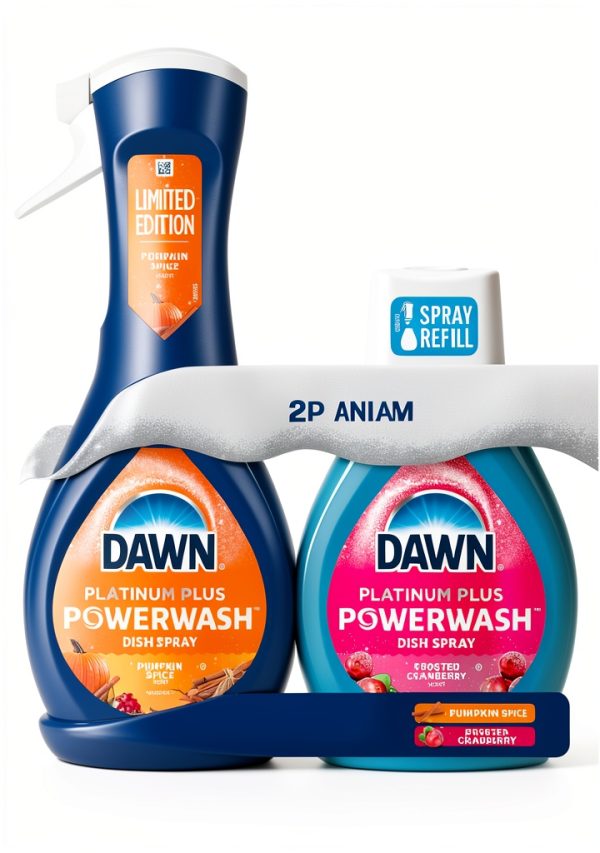 Dawn Powerwash Spray Soap Pumpkin Spice & Frosted Cranberry 2x16 oz-0