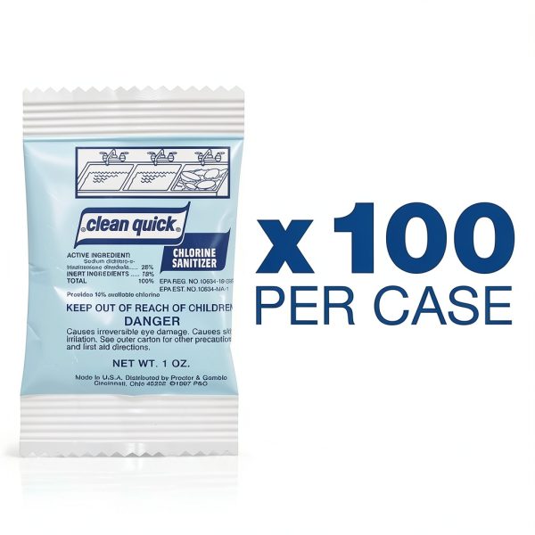 Clean Quick Powdered Chlorine Sanitizer 1oz Pack P&G EPA Registered-2
