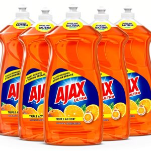 Ajax Triple Action Orange Dish Liquid- 52 fl oz - Grease Cutting Power-0