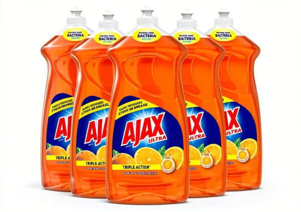 Ajax Triple Action Orange Dish Liquid- 52 fl oz - Grease Cutting Power-0