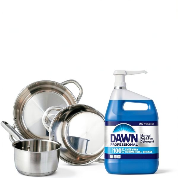 P&G Dawn Dishwashing Liquid Soap Detergent, Bulk Degreaser Removes Greasy Foods from Pots, Pans and Dishes in Commercial Restaurant Kitchens, Regular Scent, 38 oz. (Case of 8) (Packaging May Vary)-1