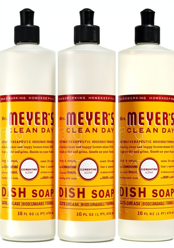 Mrs. MEYER'S CLEAN DAY Dish Soap, Clementine Scent, 16oz (Pack of 3)-0