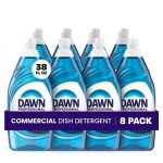 P&G Dawn Dishwashing Liquid Soap Detergent, Bulk Degreaser Removes Greasy Foods from Pots, Pans and Dishes in Commercial Restaurant Kitchens, Regular Scent, 38 oz. (Case of 8) (Packaging May Vary)-0