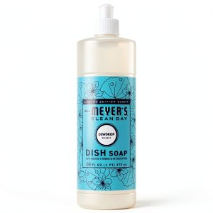 Mrs. MEYER'S CLEAN DAY Liquid Dish Soap, Biodegradable Formula, Dewdrop, 16 Fl Oz-0