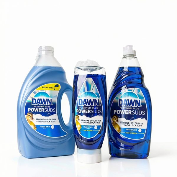 Dawn Platinum Plus PowerSuds Dish Soap Liquid 51.5 oz 2 Pack Rain-6