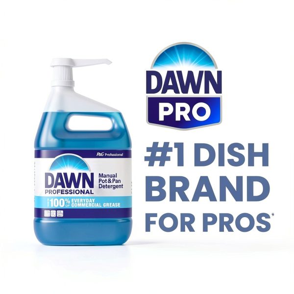 P&G Dawn Dishwashing Liquid Soap Detergent, Bulk Degreaser Removes Greasy Foods from Pots, Pans and Dishes in Commercial Restaurant Kitchens, Regular Scent, 38 oz. (Case of 8) (Packaging May Vary)-6