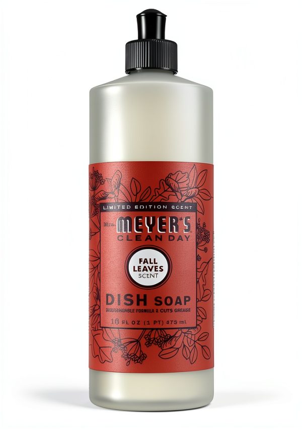 Mrs. MEYER'S CLEAN DAY Dish Soap, Fall Leaves Scent, 16 fl oz (Pack of 3)-0